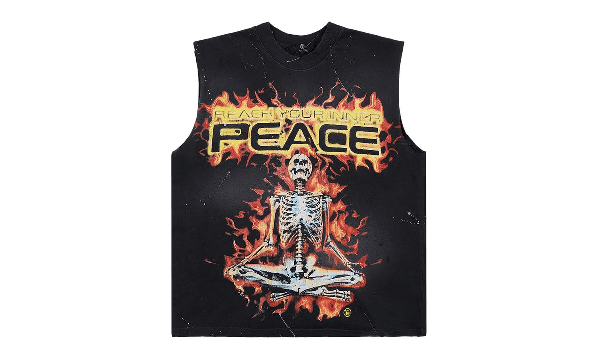 Hellstar Inner Peace Skeleton Sleeveless T-Shirt Black