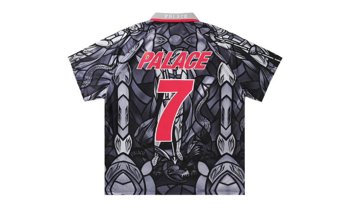 Palace x Nike England Dri-Fit Football Jersey Pewter Grey/Bright Crimson