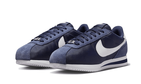 Nike cortez white and navy blue best sale