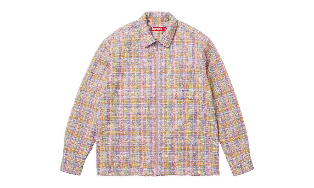 Supreme Bouclé Zip Up Shirt Multicolor