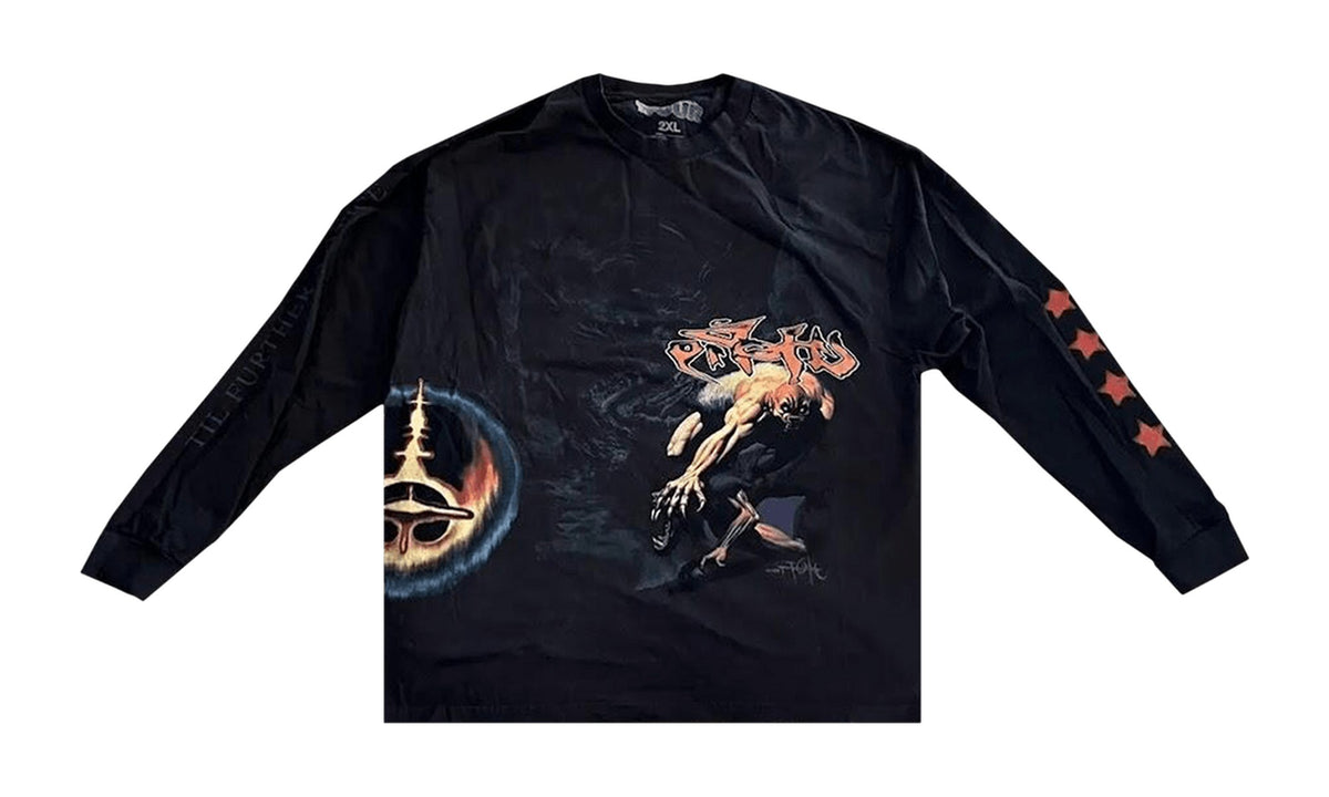 Cactus Jack by Travis Scott Utopia Circus Maximus Sound Long-Sleeve Tee Black