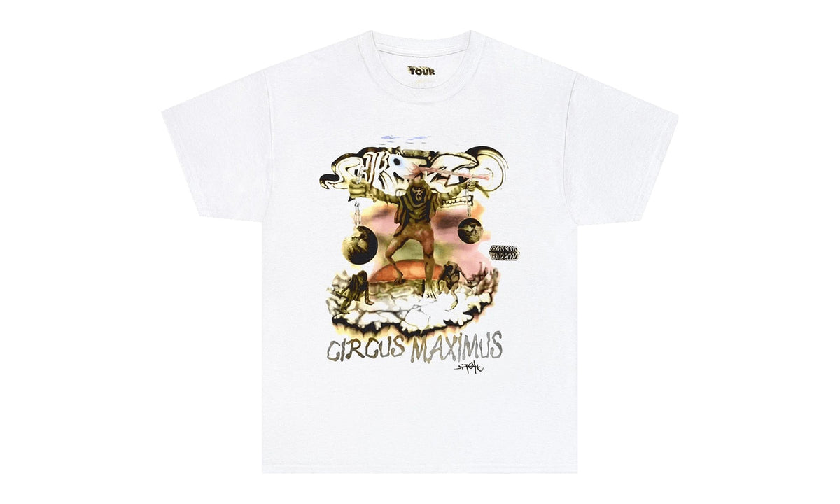 Cactus Jack by Travis Scott Utopia Tour Skitzo Circus Maximus Tee White