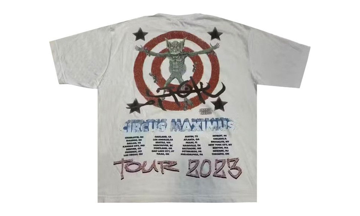 Cactus Jack by Travis Scott Utopia Circus Maximus Tour III Tee White