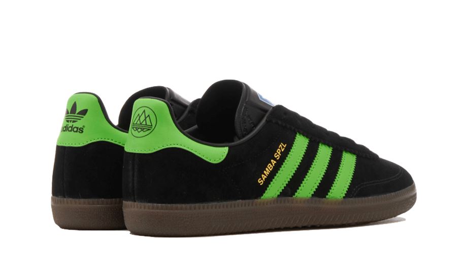 Adidas Samba Deco SPZL Core Black Lucid Lime – limitierter Sneaker bei Shade Studios