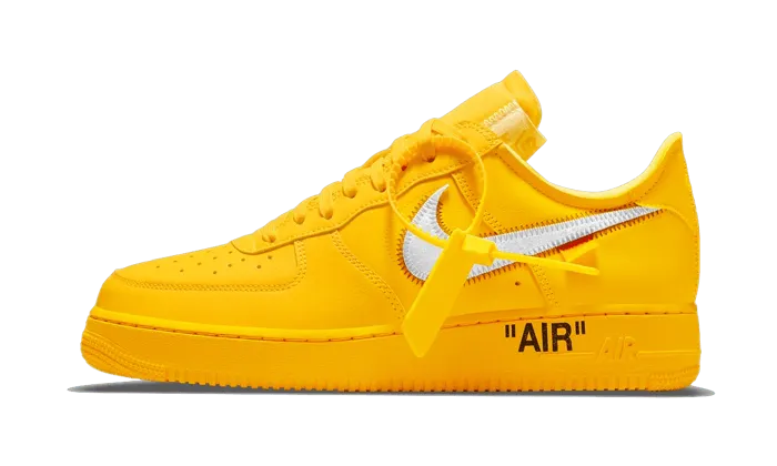 Nike Air Force 1 Low Off-White University Gold Metallic Silver – limitierter Sneaker bei Shade Studios