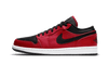 Air Jordan 1 Low Reverse Bred Pebbled Swoosh - 553558-605