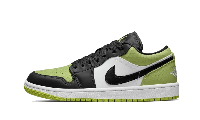 Air Jordan Air Jordan 1 Low Vivid Green Snakeskin - DX4446-301