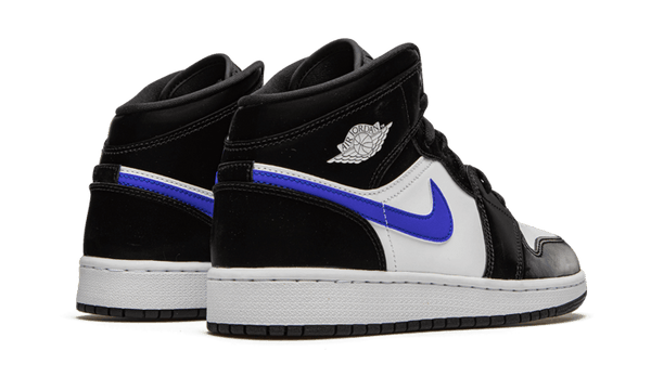 Air Jordan 1 Mid Black Racer Blue White - 554725-084