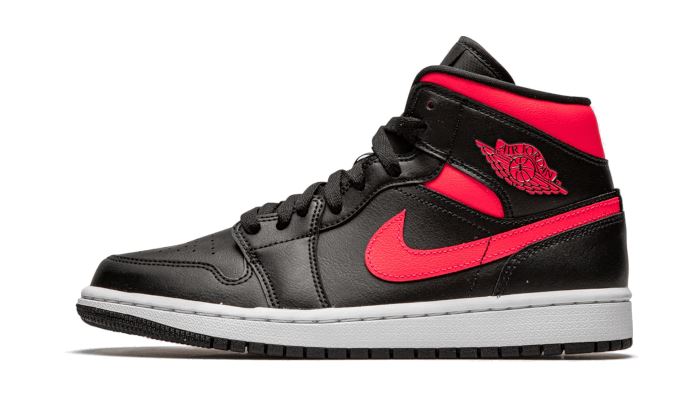 Air Jordan 1 Mid Black Siren Red - BQ6472-004