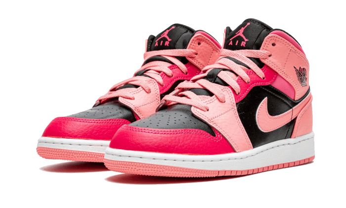 Air Jordan 1 Mid Coral Chalk Pink - 554725-662