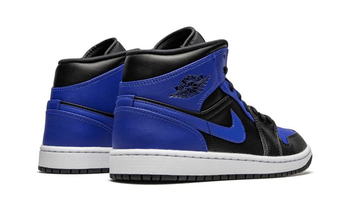 Air Jordan 1 Mid Hyper Royal Tumbled Leather - 554725-077 / 554724-077