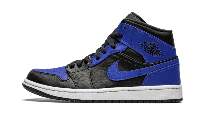 Air Jordan 1 Mid Hyper Royal Tumbled Leather - 554725-077 / 554724-077