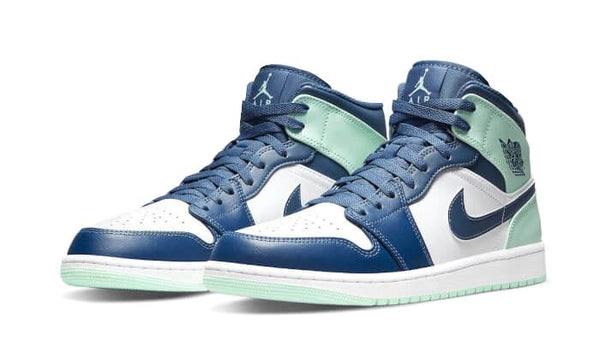 Air Jordan 1 Mid Mystic Navy Mint Foam - 554724-413 / 554725-413