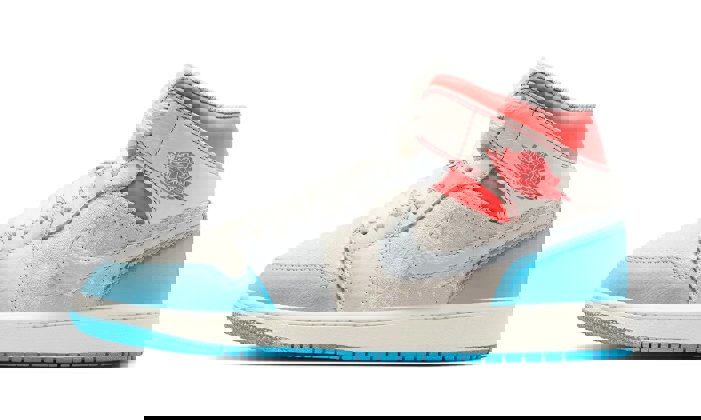Air Jordan 1 Mid Sail Hot Lava Blue Chill