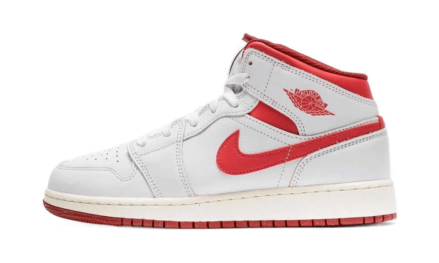 Air Jordan 1 Mid SE White Dune Red