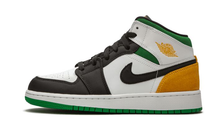 Air Jordan 1 Mid SE White Laser Orange Lucky Green - 852542-101 / BQ6931-101