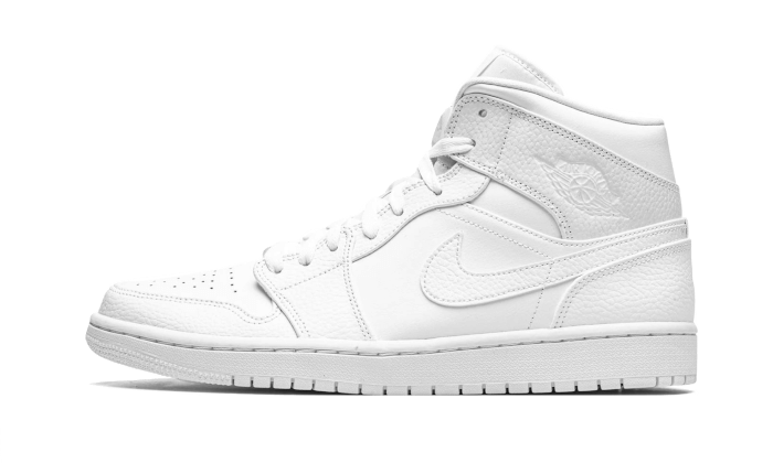 Air Jordan Air Jordan 1 Mid Triple White (2020) - 554724-130 / 554725-130