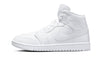 Air Jordan 1 Mid Triple White Patent Swoosh - DV0991-111