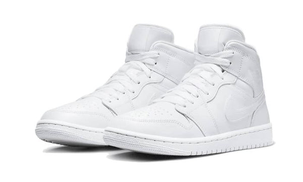 Air Jordan 1 Mid Triple White Patent Swoosh - DV0991-111