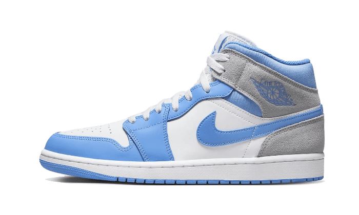 Air Jordan 1 Mid University Blue Grey – limitierter Sneaker bei Shade Studios