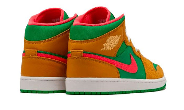 Air Jordan 1 Mid Wheat Watermelon - DX4332-700