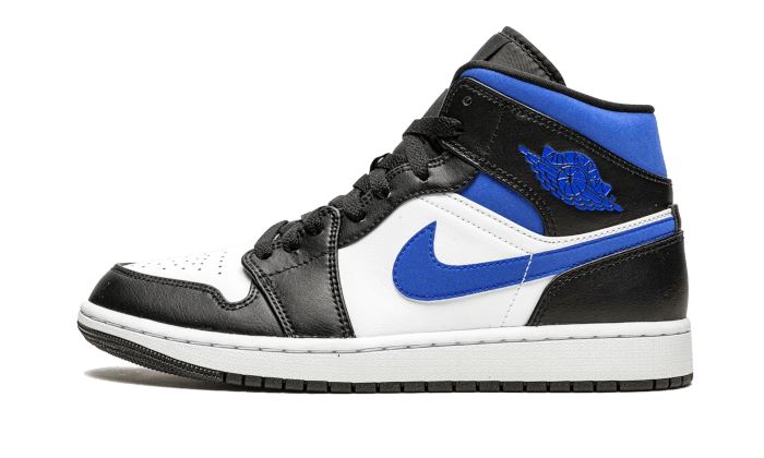 Air Jordan 1 Mid White Black Royal - 554725-140 / 554724-140