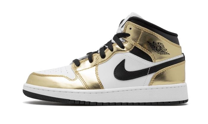 Air Jordan 1 Mid White Metallic Gold – limitierter Sneaker bei Shade Studios