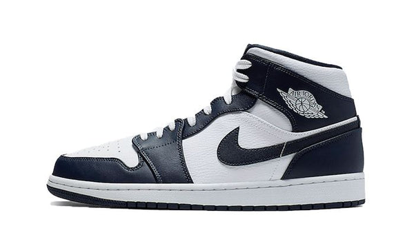 Air Jordan 1 Mid White Metallic Gold Obsidian - 554724-174 / 554725-174