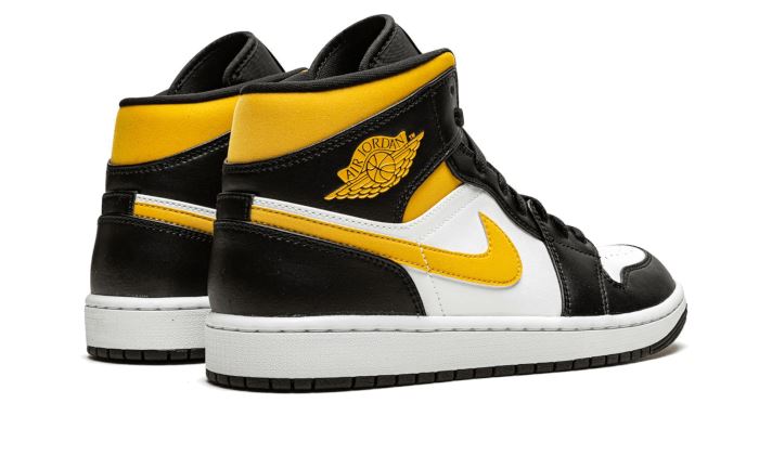 Air Jordan 1 Mid White Pollen Black - 554724-177 / 554725-177