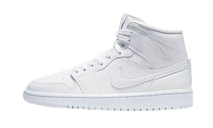 Air Jordan 1 Mid White Snakeskin - BQ6472-110