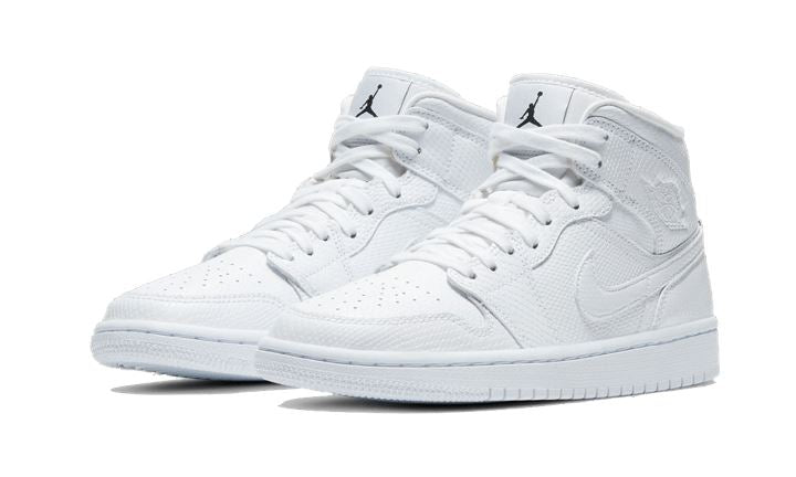 Air Jordan 1 Mid White Snakeskin - BQ6472-110