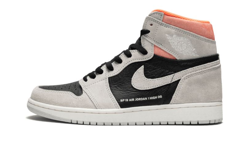 Air Jordan 1 Retro High Neutral Grey Hyper Crimson - 555088-018