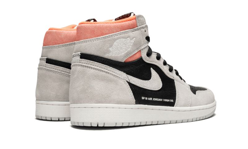 Air Jordan 1 Retro High Neutral Grey Hyper Crimson - 555088-018