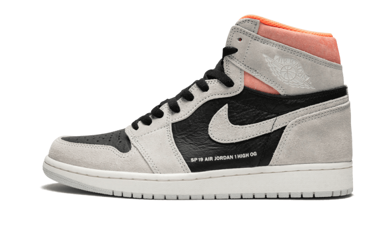 Air Jordan 1 Retro High Neutral Grey Hyper Crimson - 555088-018