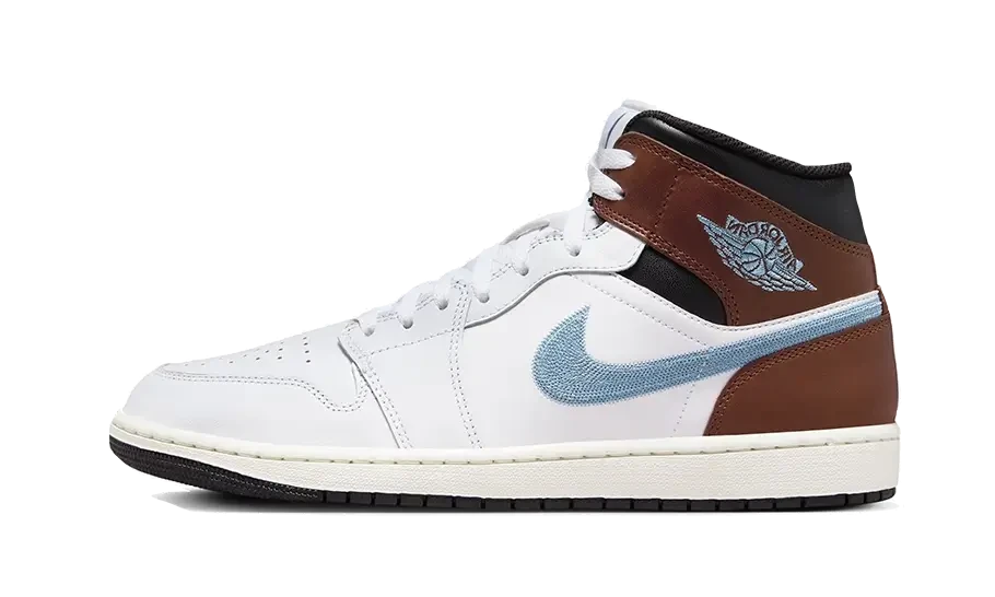 Air Jordan 1 Retro Mid SE Brown Blue Grey - FQ8162-142 / FQ7831-142