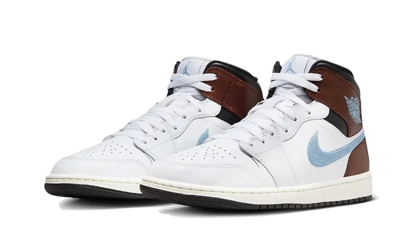 Air Jordan 1 Retro Mid SE Brown Blue Grey - FQ8162-142 / FQ7831-142