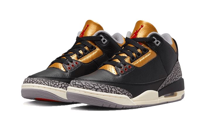 Air Jordan 3 Retro Black Cement Gold – limitierter Sneaker bei Shade Studios
