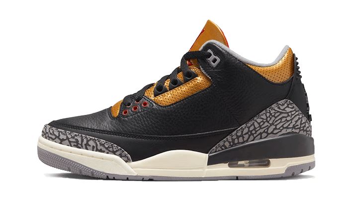 Air Jordan 3 Retro Black Cement Gold – limitierter Sneaker bei Shade Studios