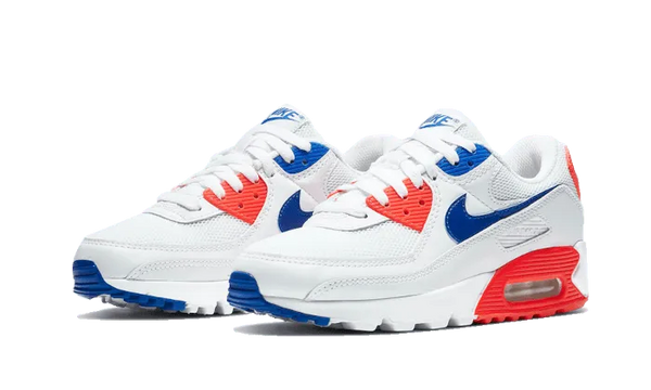 Nike air max 90 blue white red best sale