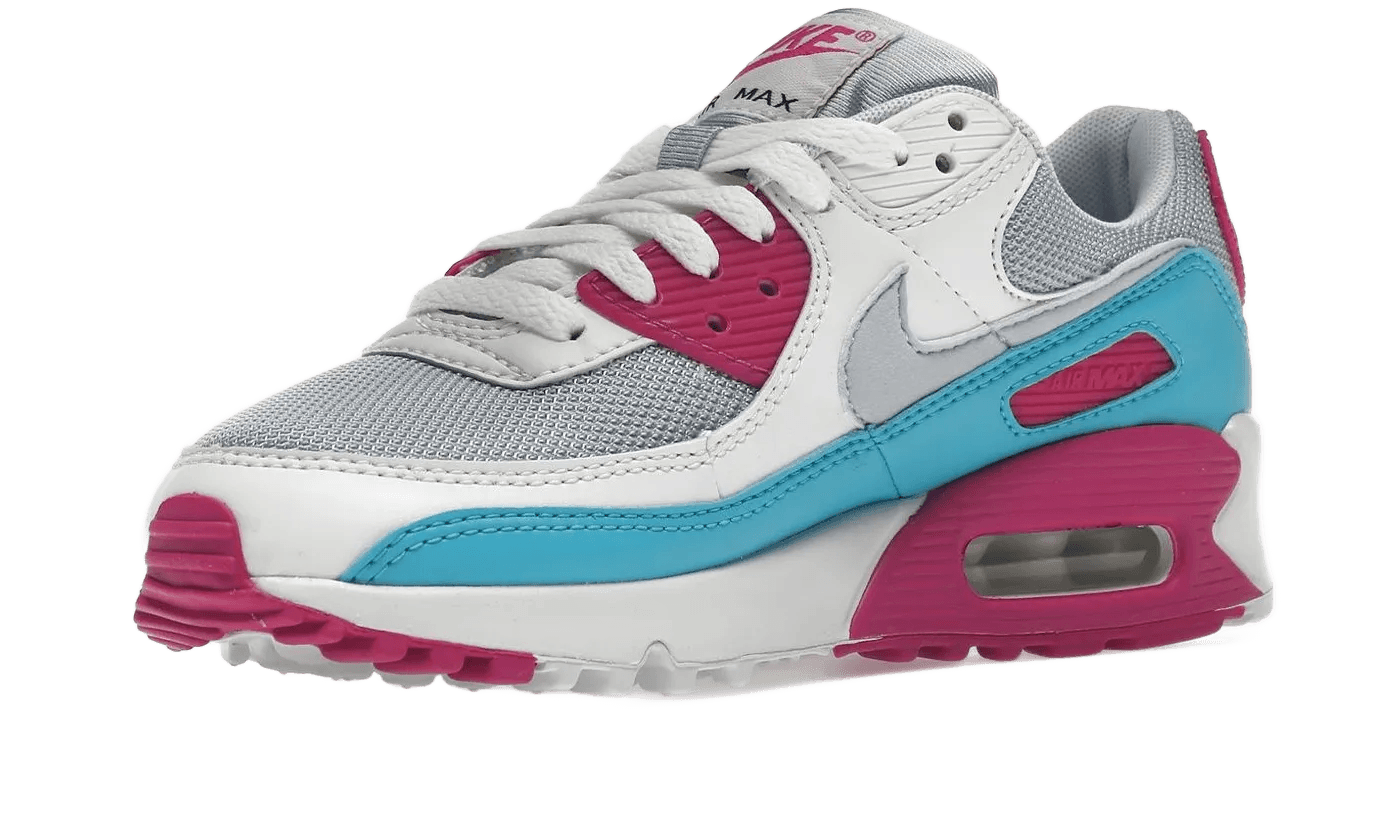 Air Max 90 White Vivid Pink Light Blue Fury - CT1030-001