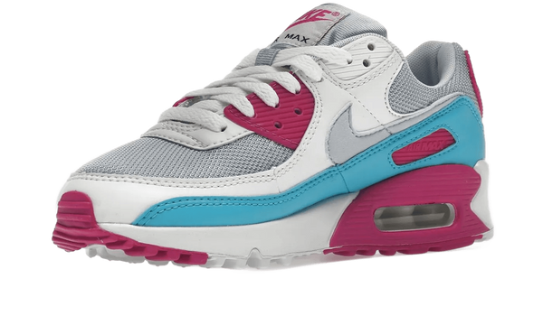 Nike Air Max 90 White Vivid Pink Light Blue Fury CT1030 001 Shade Studios