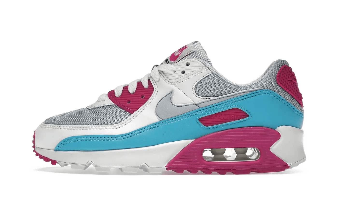 Air Max 90 White Vivid Pink Light Blue Fury - CT1030-001