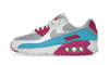 Air Max 90 White Vivid Pink Light Blue Fury - CT1030-001