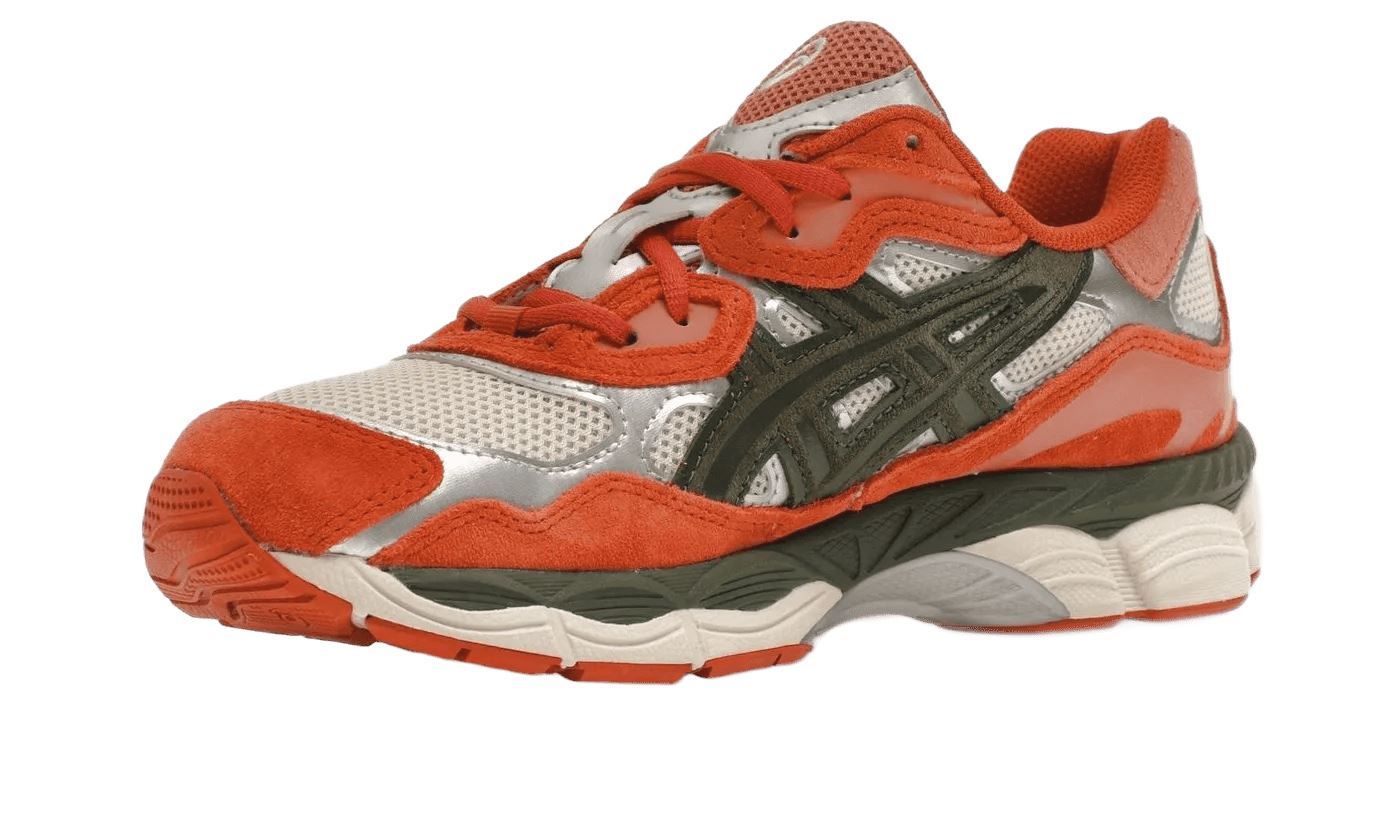 ASICS Gel-NYC Oatmeal Forest Green Orange