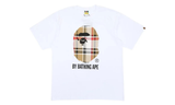 BAPE A Bathing Ape Check by Bathing Tee White/Beige