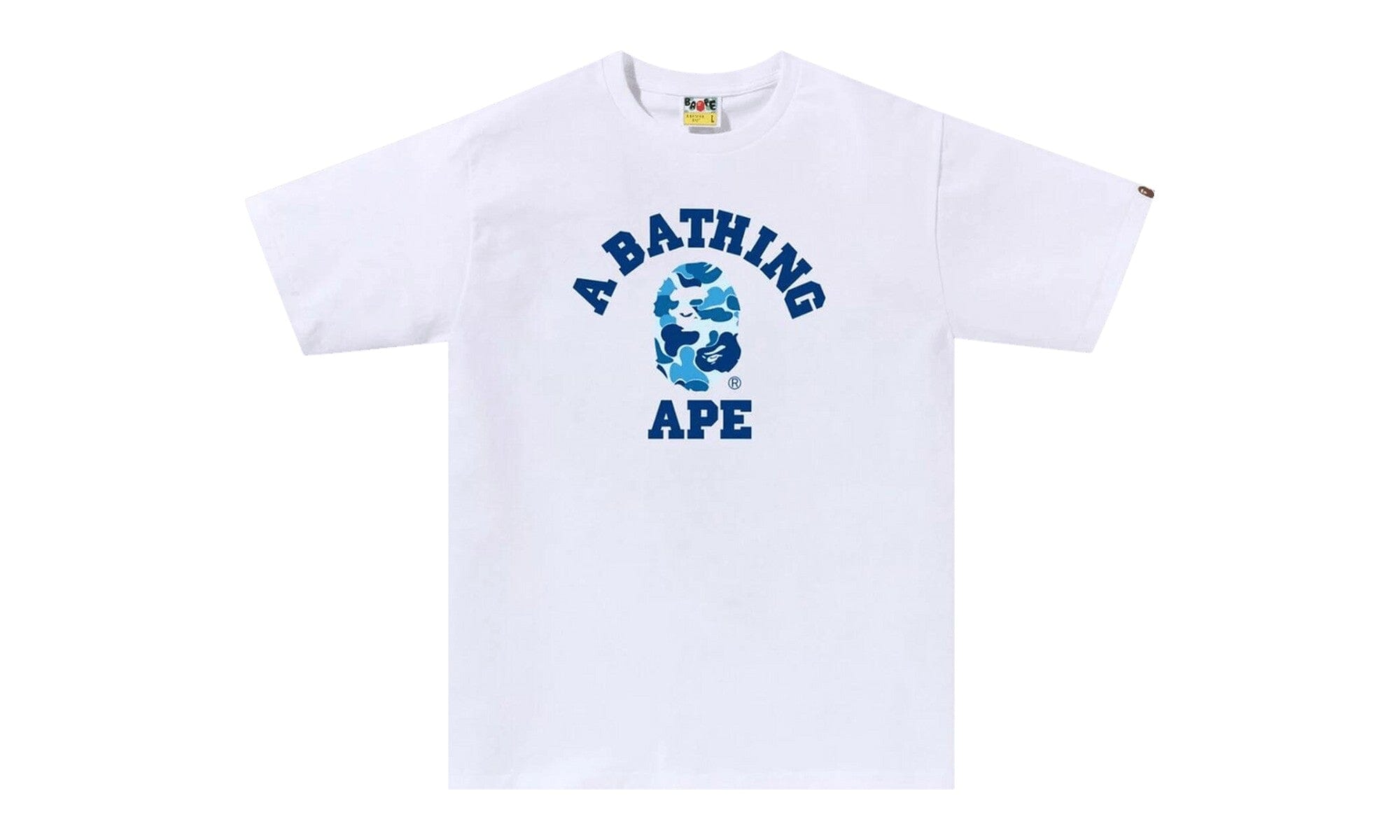 BAPE ABC Camo College Tee White/Blue