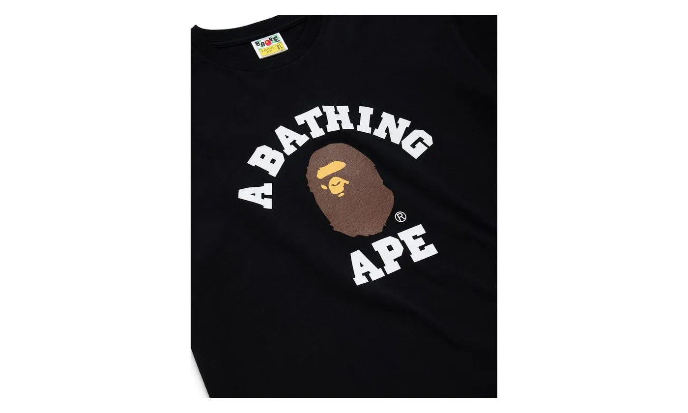 BAPE College Tee Black - BAPE-BACOTBXX-MULTI