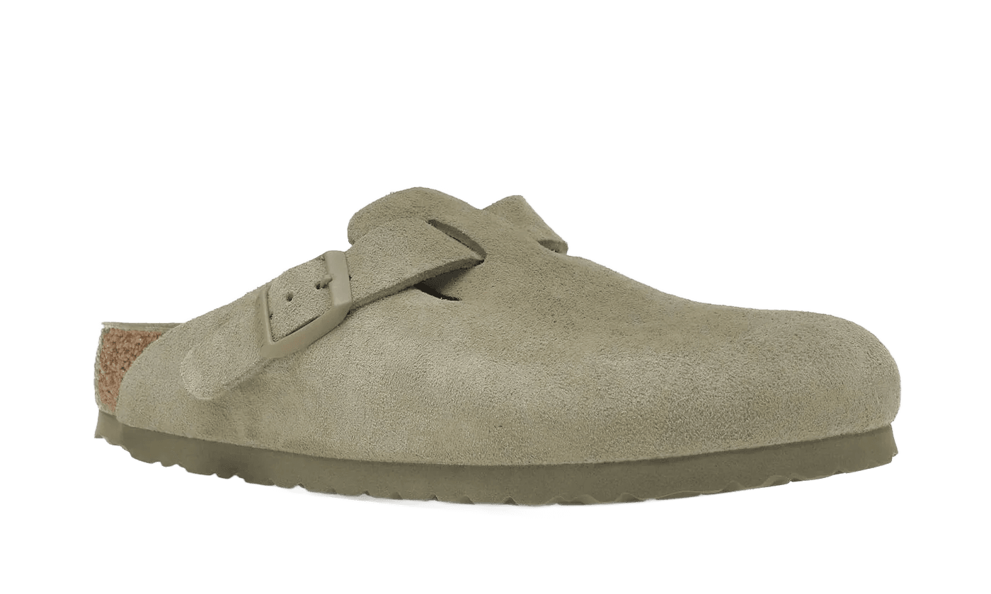 Birkenstock Boston Soft Footbed Suede Faded Khaki – limitierter Sneaker bei Shade Studios