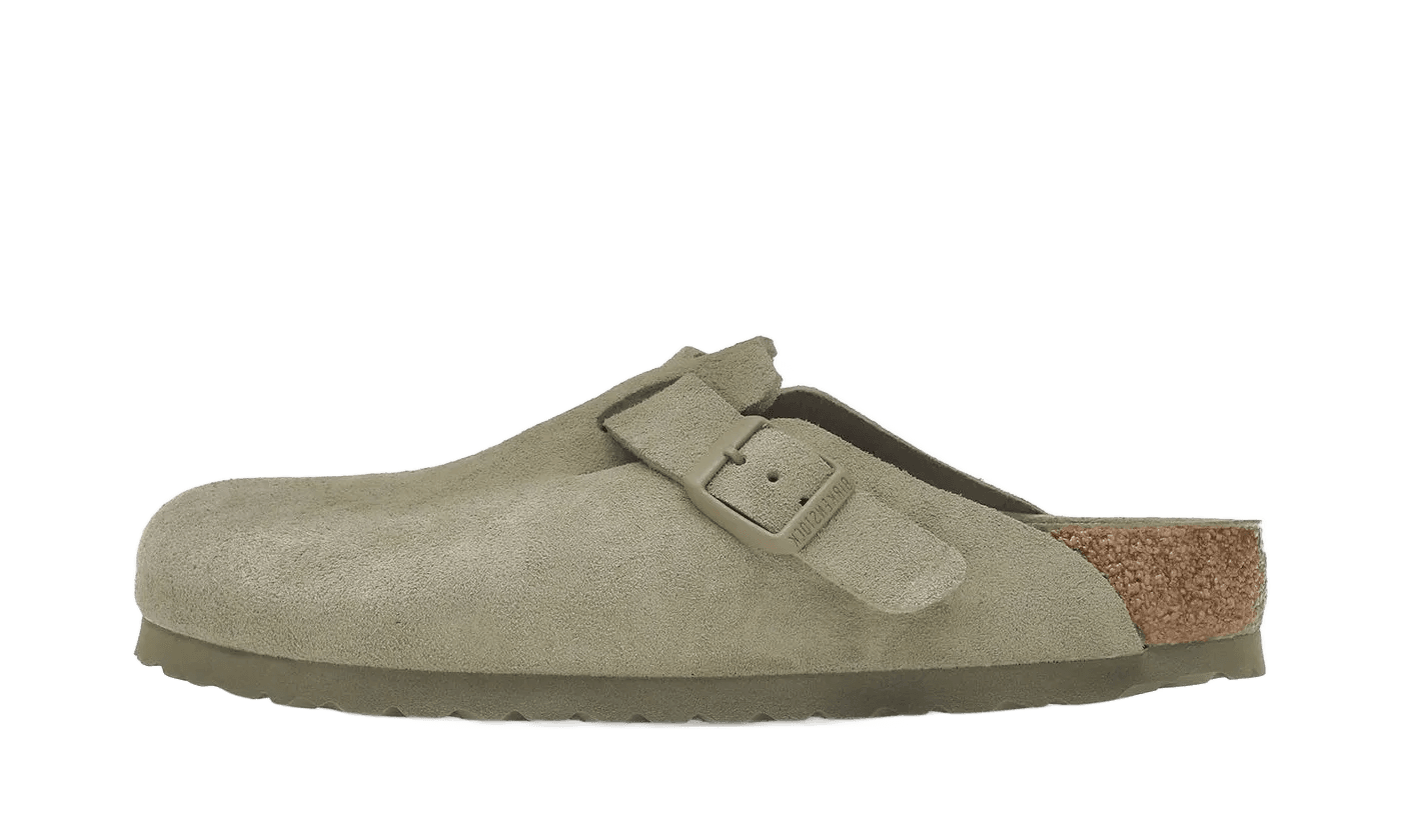 Birkenstock Boston Soft Footbed Suede Faded Khaki – limitierter Sneaker bei Shade Studios