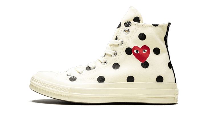 Converse Chuck Taylor All-Star 70s Hi Comme des Garçons PLAY Polka Dot White – limitierter Sneaker bei Shade Studios